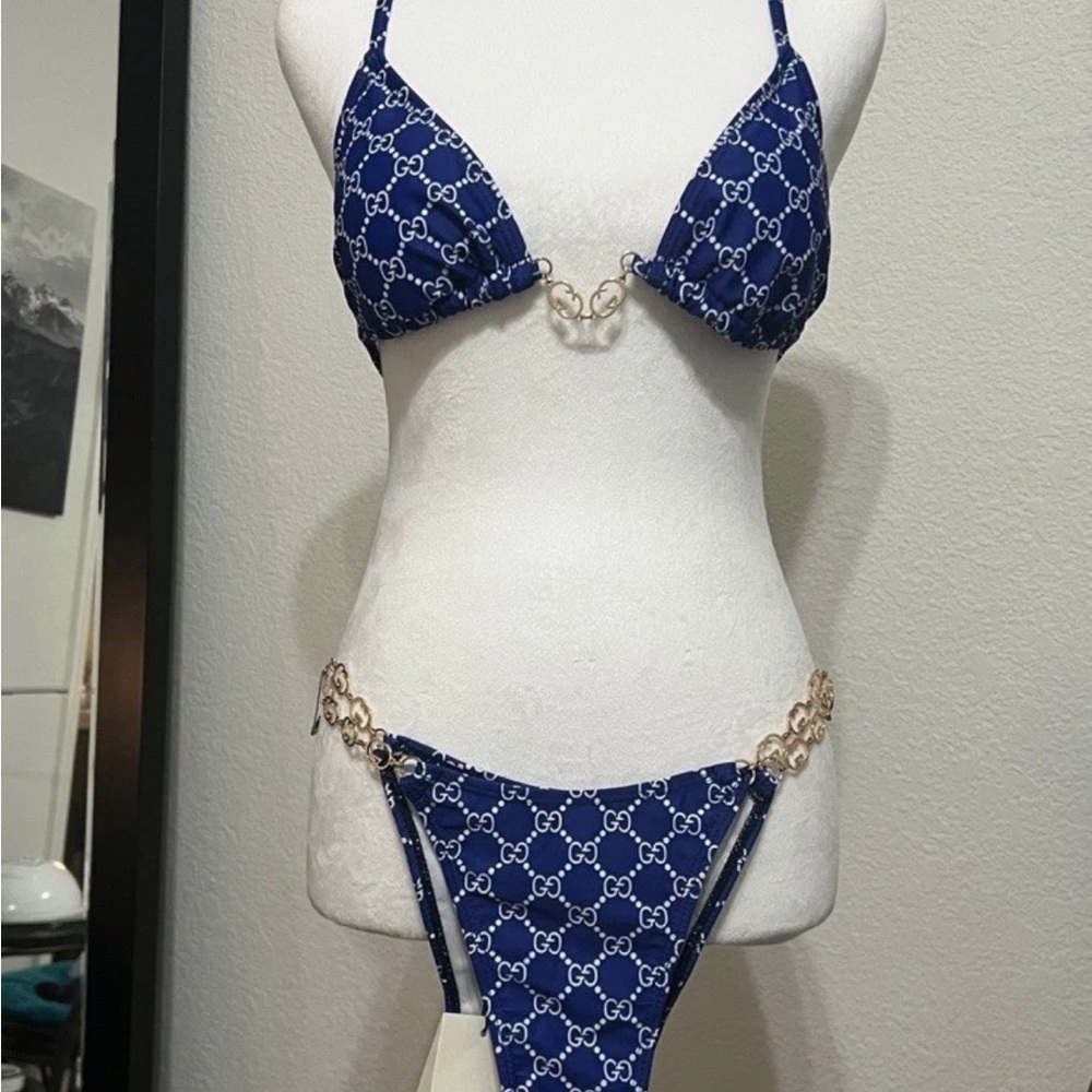 Gucci Blue Bikini Set
